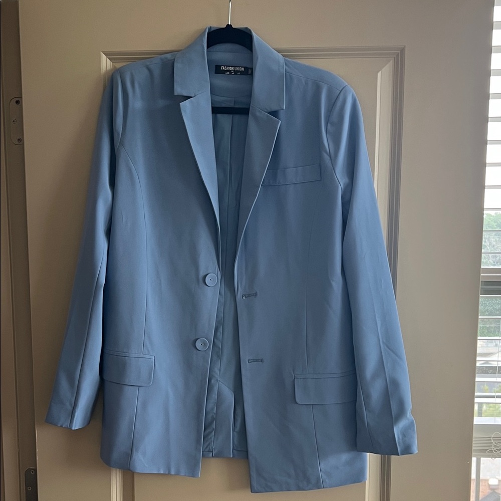 Fashion Union Light Blue Blazer
